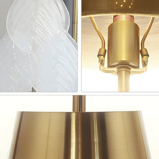 Golden Simple Drum Shade Gourd Decor Metal Table Lamp Zawala Image - 6