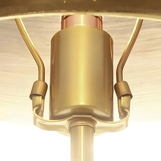 Golden Simple Drum Shade Gourd Decor Metal Table Lamp Zawala Image - 7