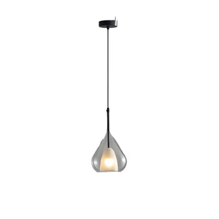 Modern Bedroom Clear Glass Teardrop Pendant Light Zawala Image - 11