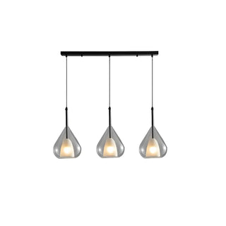 Modern Bedroom Clear Glass Teardrop Pendant Light Zawala Image - 13