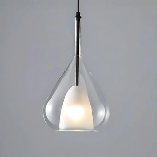 Modern Bedroom Clear Glass Teardrop Pendant Light Zawala Image - 21