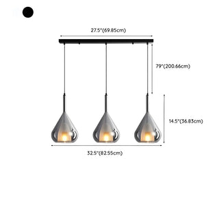 Modern Bedroom Clear Glass Teardrop Pendant Light Zawala Image - 25