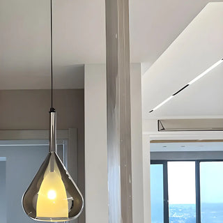 Modern Bedroom Clear Glass Teardrop Pendant Light Zawala Image - 9