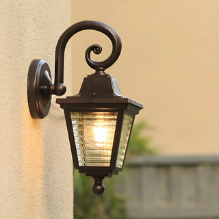 ZOWALA - Simple Trapezoid Lantern Ribbed Glass Shade Wall Light Image - 1