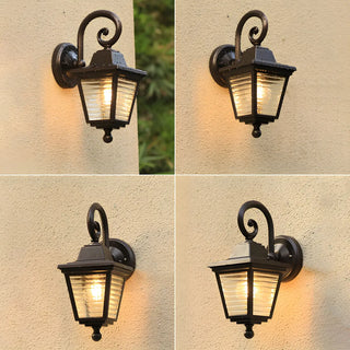ZOWALA - Simple Trapezoid Lantern Ribbed Glass Shade Wall Light Image - 4
