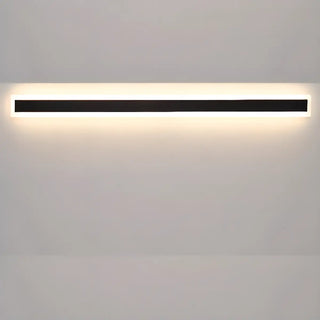 Simple Black Linear Metal Long Outdoor LED Wall Light Zawala Image - 10