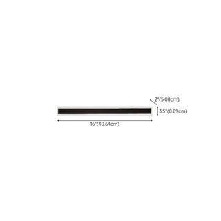 Simple Black Linear Metal Long Outdoor LED Wall Light Zawala Image - 13