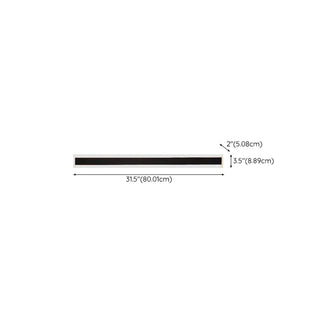 Simple Black Linear Metal Long Outdoor LED Wall Light Zawala Image - 15