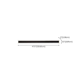 Simple Black Linear Metal Long Outdoor LED Wall Light Zawala Image - 17
