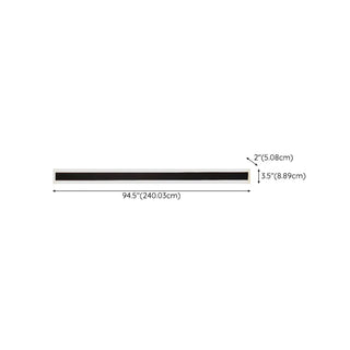 Simple Black Linear Metal Long Outdoor LED Wall Light Zawala Image - 20