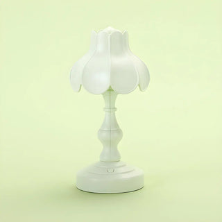 Elegant Simple Flower Resin Bedroom LED Table Lamp Zawala Image - 15