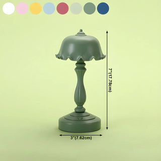 Elegant Simple Flower Resin Bedroom LED Table Lamp Zawala #size