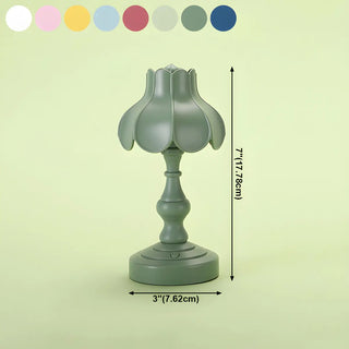 Elegant Simple Flower Resin Bedroom LED Table Lamp Zawala Image - 33