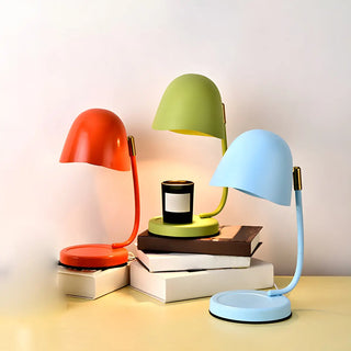 Multi-Color Egg Shape Metal Curved Bedside Table Lamp Zawala Image - 1