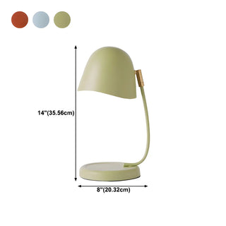 Multi-Color Egg Shape Metal Curved Bedside Table Lamp Zawala #size