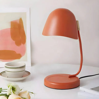 Multi-Color Egg Shape Metal Curved Bedside Table Lamp Zawala Image - 3