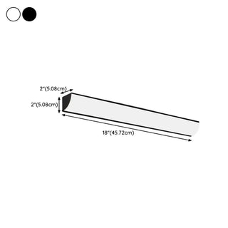 Simple Rectangular Metal LED Long Wall Lamp White Zawala #size