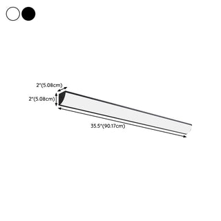 Simple Rectangular Metal LED Long Wall Lamp White Zawala Image - 18
