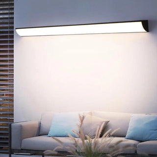 Simple Rectangular Metal LED Long Wall Lamp White Zawala Image - 3