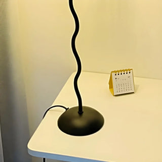 Simple Black Conical Pleated Shade Metal Table Lamp Zawala Image - 7