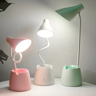 Simple Macaron Conical Shade Rechargeable Table Lamp Zawala Image - 1