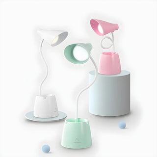 Simple Macaron Conical Shade Rechargeable Table Lamp Zawala Image - 11
