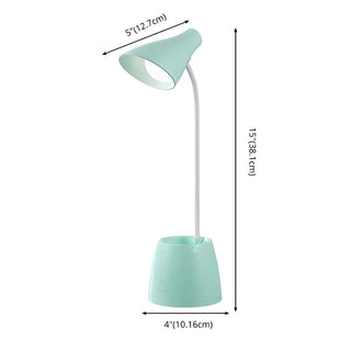 Simple Macaron Conical Shade Rechargeable Table Lamp Zawala #size