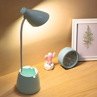 Simple Macaron Conical Shade Rechargeable Table Lamp Zawala Image - 4