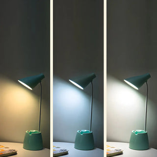 Simple Macaron Conical Shade Rechargeable Table Lamp Zawala Image - 7