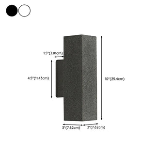 Simple Rectangular Metal Exterior Up Down Wall Sconce Zawala #size