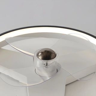 Simple Stylish Ring Flush LED Ceiling Fan With Light Zawala Image - 10