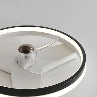 Simple Stylish Ring Flush LED Ceiling Fan With Light Zawala Image - 12