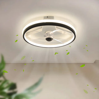 Simple Stylish Ring Flush LED Ceiling Fan With Light Zawala Image - 4