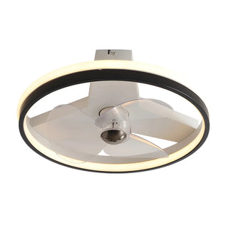 Simple Stylish Ring Flush LED Ceiling Fan With Light Zawala Image - 5