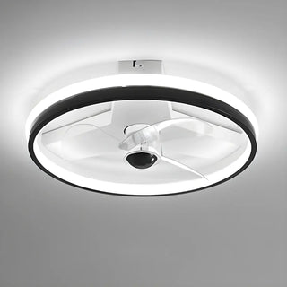 Simple Stylish Ring Flush LED Ceiling Fan With Light Zawala Image - 6