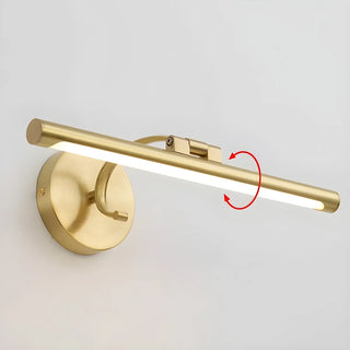 Simple Rotatable Gold Cylinder LED Metal Vanity Lights Zawala Image - 10