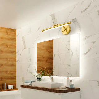 Simple Rotatable Gold Cylinder LED Metal Vanity Lights Zawala Image - 3