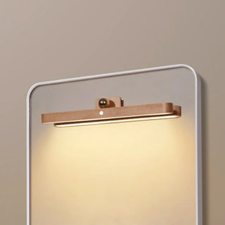 Rotatable Simple Bedroom Wooden Oval LED Vanity Light Zawala Image - 4
