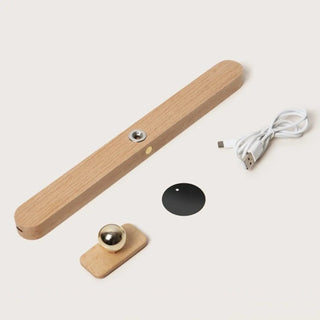 Rotatable Simple Bedroom Wooden Oval LED Vanity Light Zawala Image - 8