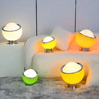 Simple Mini Semicircle Globe Glass Shade Table Lamp Zawala Image - 1