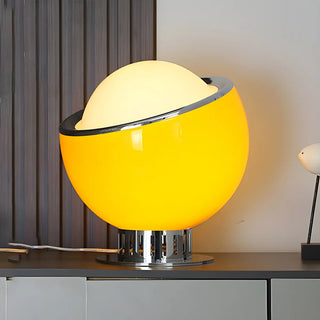 Simple Mini Semicircle Globe Glass Shade Table Lamp Zawala Image - 12