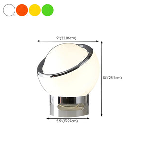 Simple Mini Semicircle Globe Glass Shade Table Lamp Zawala Image - 21