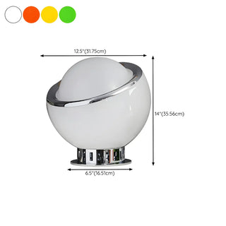 Simple Mini Semicircle Globe Glass Shade Table Lamp Zawala Image - 22