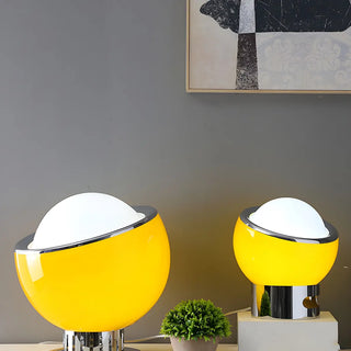 Simple Mini Semicircle Globe Glass Shade Table Lamp Zawala Image - 4