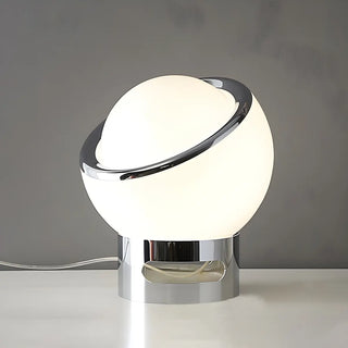 Simple Mini Semicircle Globe Glass Shade Table Lamp Zawala Image - 5