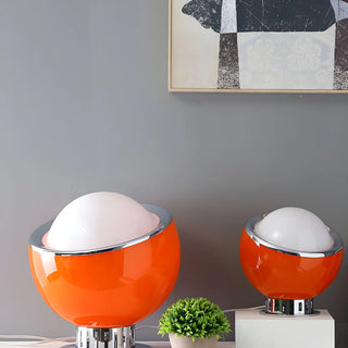 Simple Mini Semicircle Globe Glass Shade Table Lamp Zawala Image - 7