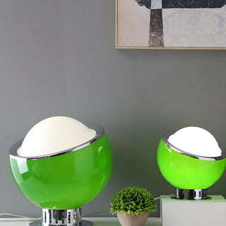 Simple Mini Semicircle Globe Glass Shade Table Lamp Zawala Image - 9