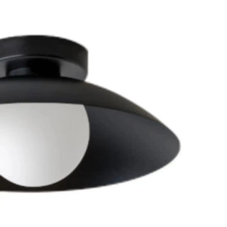 ZOWALA - Glass Glob Solid Color Dome Semi-Flush Mount Light Image - 9
