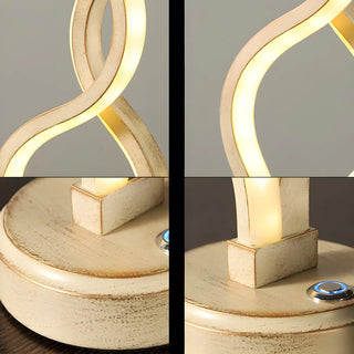 Modern Simple Spiral Gold Finish Ambient LED Table Lamp Zawala Image - 10