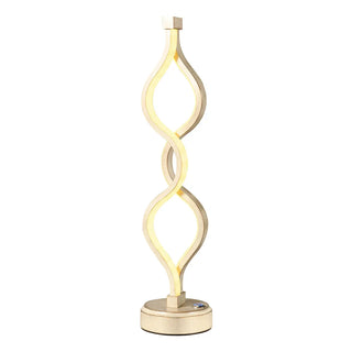 Modern Simple Spiral Gold Finish Ambient LED Table Lamp Zawala Image - 11
